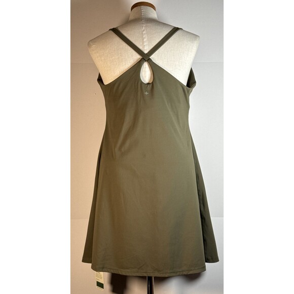 NWT HALARA Softlyzero Easy peasy Dress, Size XL Olive Green Bra Shorts - Picture 5 of 9